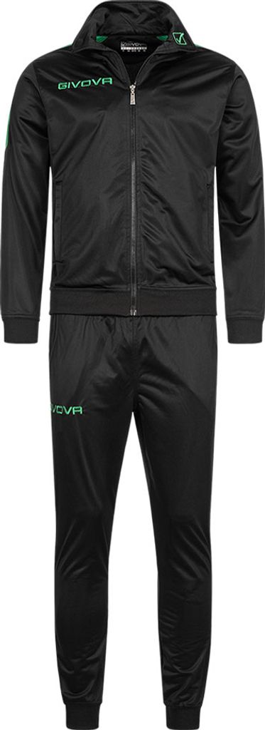 2XS NERO/VERDE|Givova Revolution Herren Trainingsanzug TR033-1013