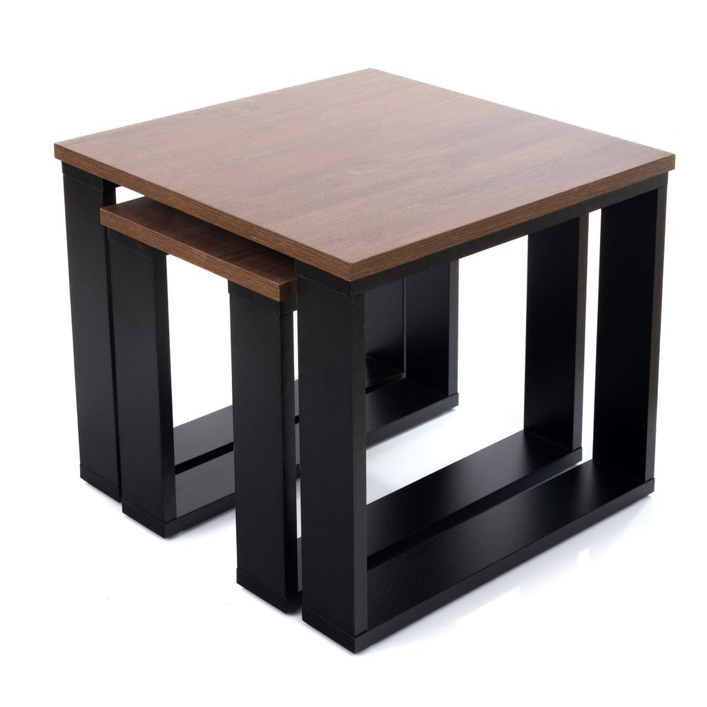2025 New:LEHMANN Wohnzimmerti Holz, Couchti 2er Set Produktbild-Vorschau 7