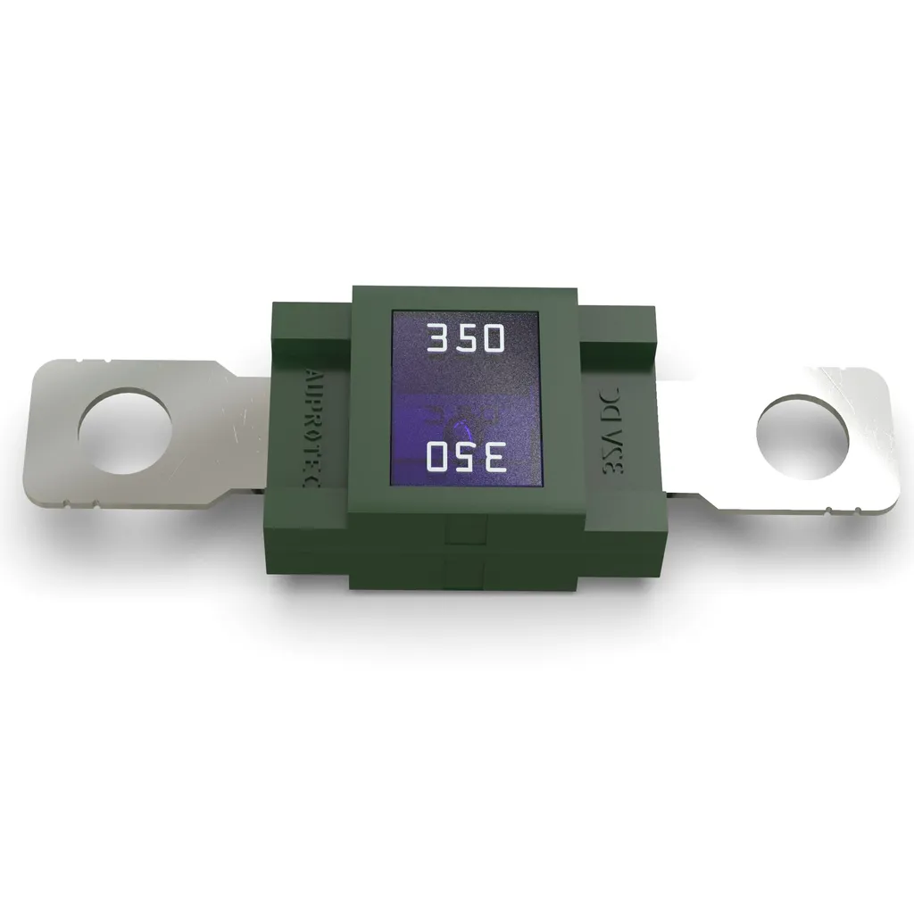 Fusible Mega 350A Vert AUPROTEC à Haute Intensité avec Fixation Boulonnée
