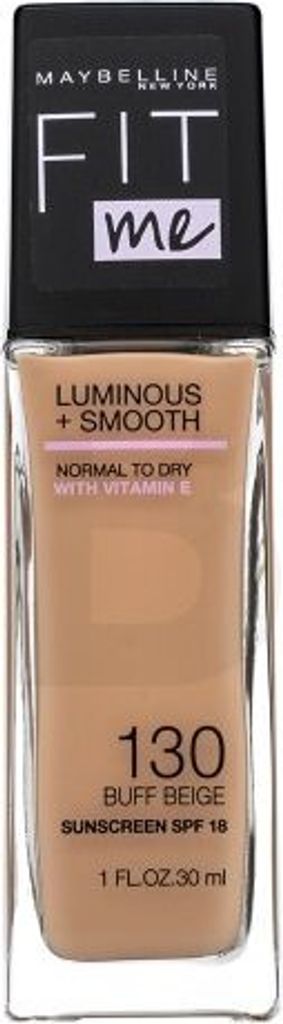 Maybelline Fit Me! Luminous + Smooth Foundation Flüssiges Make Up mit mattierender Wirkung 130 Buff Beige 30 ml