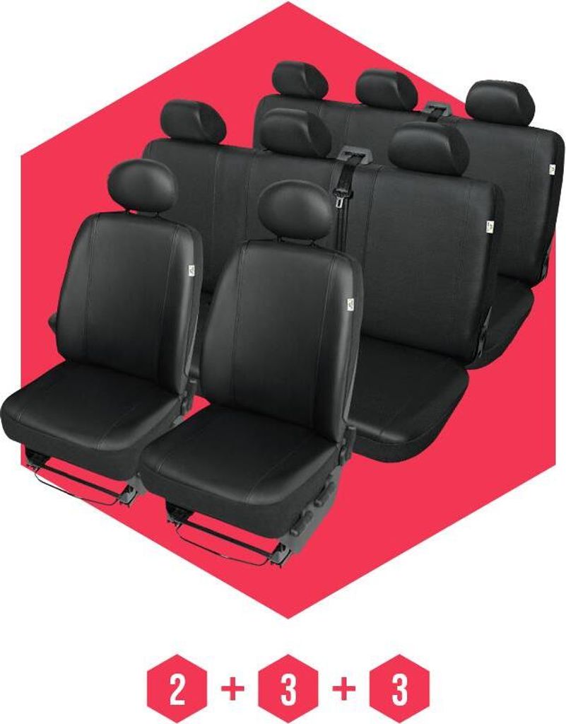 Sitzbezüge für VW T6 (15-) 8 Sitze SET Autositzbezüge Schonbezüge