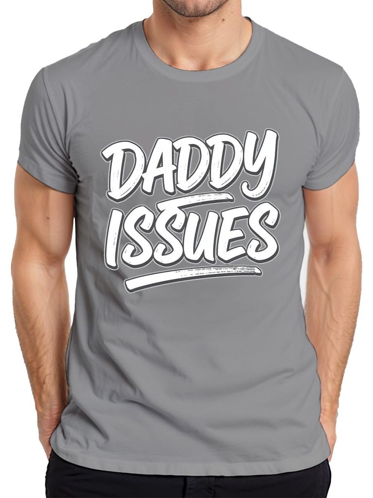 Daddy Issues lustig Geschenk Frauen Geburtstag sarkastisch Retro Herren T-Shirt, Grau, S