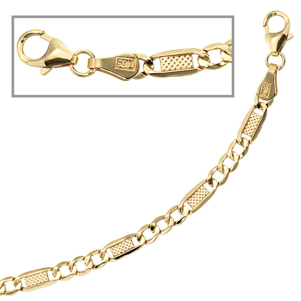 Kinderarmband Armband Gold 333 inklusive Gravur Figaro ID Band Gelbgold 