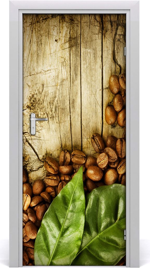 Tulup Türaufkleber 85x205 cm Dekorative Aufkleber Selbstklebend Wasserdichte Tapete Abnehmbar Schlafzimmer Wohnzimmer Wohnkultur - Kaffeebohnen