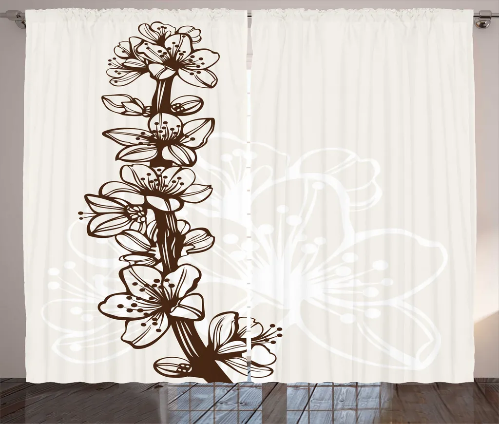 Offerta Tenda ABAKUHAUS 280x245 Fiori Mandorlo Rustica Marrone