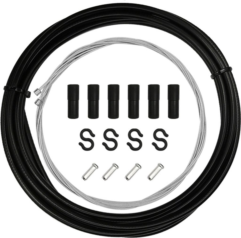 Schwarz Fahrrad Bremskabel Set,Universal Fahrrad Innen Bremshebel Gehäuse Kit Fahrrad Bremskabel Ersatz für Berg und Rennrad
