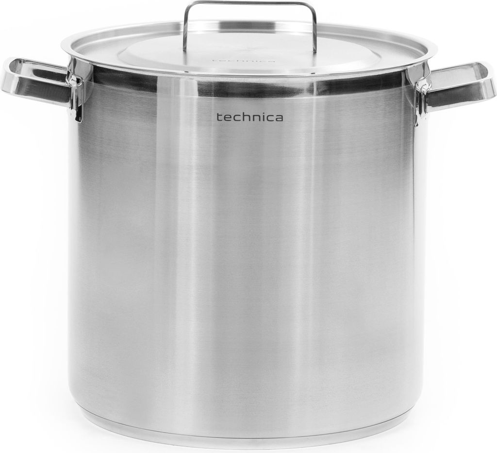 TECHNICA Hoher Topf 25,7L | 32 cm | Edelstahldeckel | Edelstahl Induktion Kochtopf