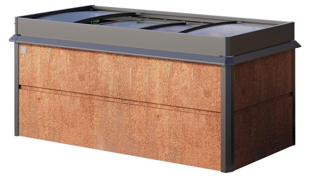 PRIMEYARD 200 x 100 x 77 cm Orto rialzato Nele, acciaio Immagine del prodotto 