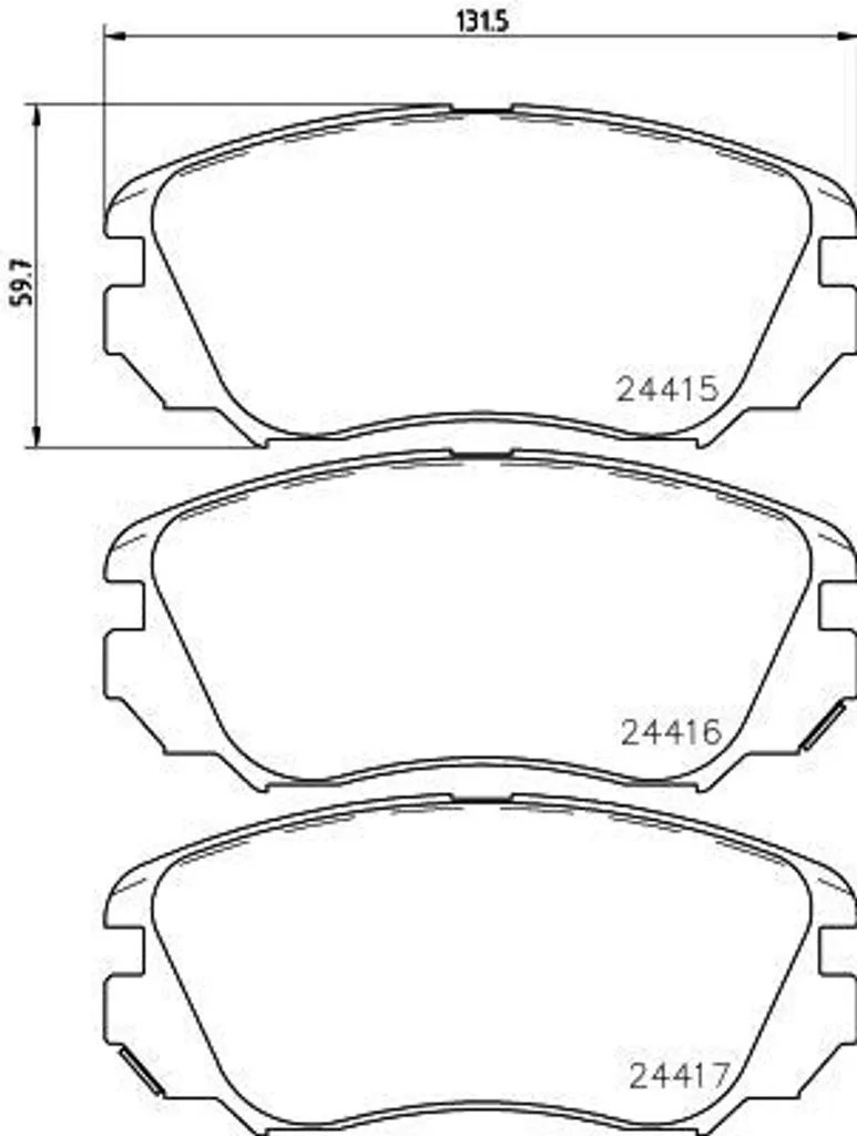 Plaquettes de frein pour entretien Opel Insignia A - Qualité OE 20963796