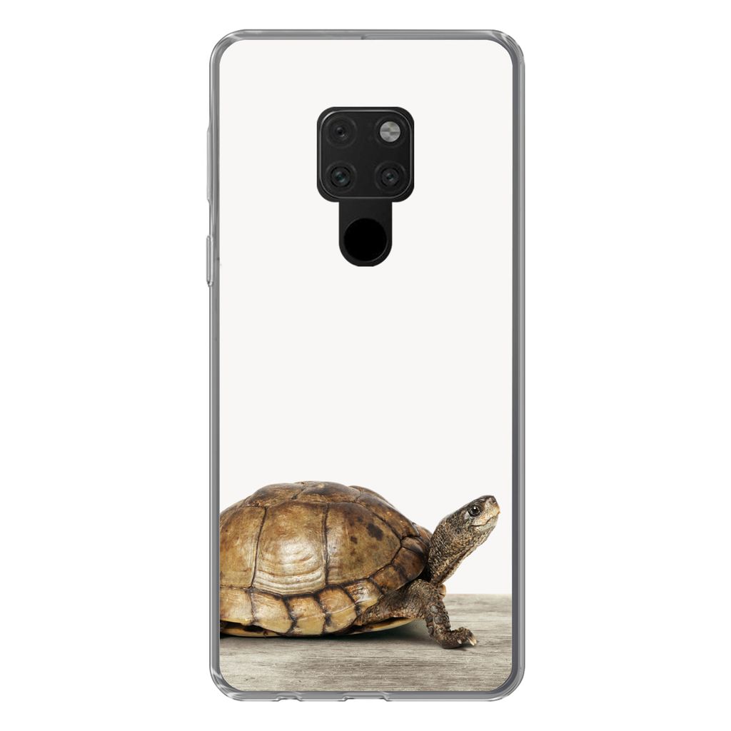 MuchoWow Handyhülle Schutzhülle Hülle für Huawei P40 Lite Schildkröte - Junge - Tiere - Kinder - Mädchen Silikon Softcase Handy Hülle - Handy