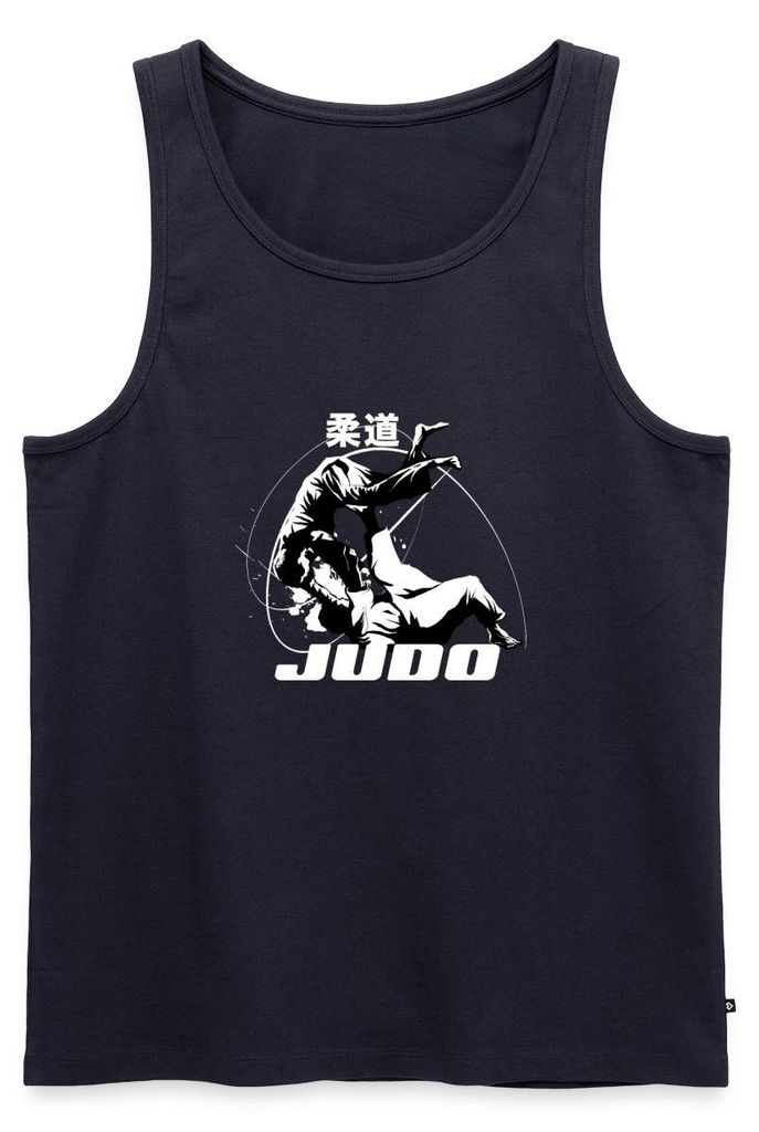 Spreadshirt Judo Throw Kampfkunst Mit Kanji Männer Premium Tank Top, 3XL, Navy