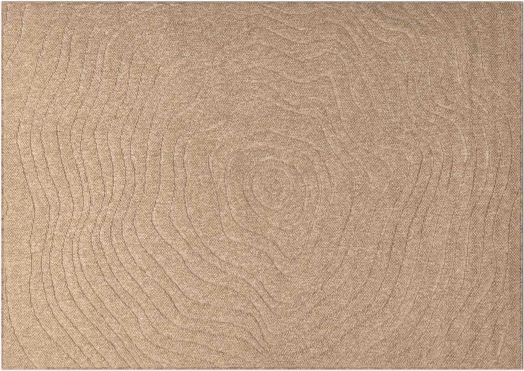vidaXL Bereichsteppiche Moiré AGIRA Natur 340 x 240 cm Polyester