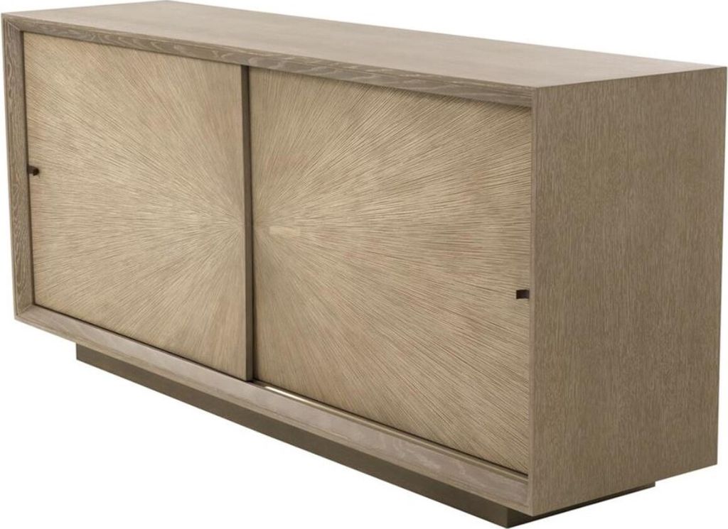 Casa Padrino Luxus Sideboard mit 2 Schiebetüren Braun 180 x 45 x H. 80 cm - Luxus Qualität