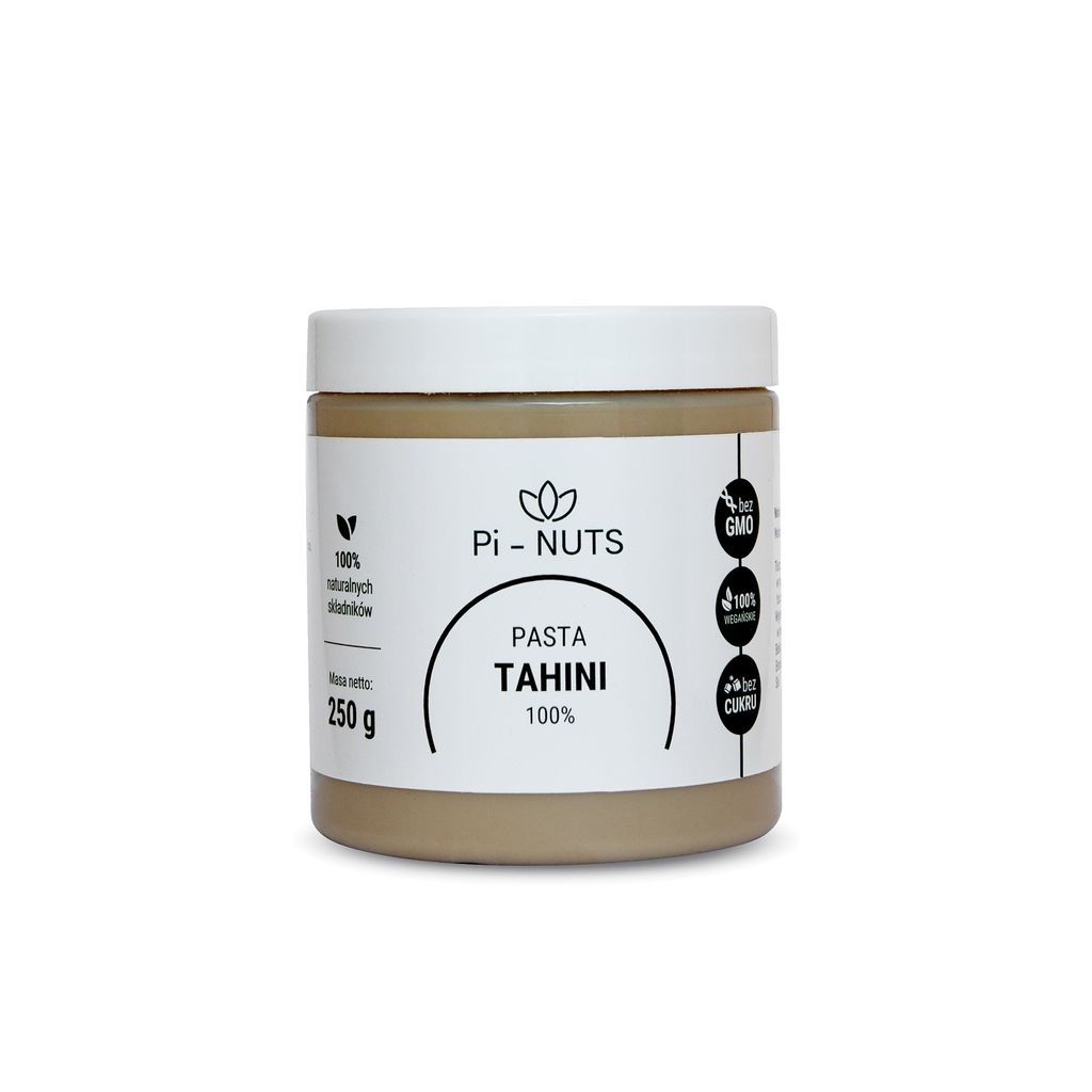 Pi-nuts - Tahini Sesampaste 100 % – 250g - aus geröstetem Sesam - ohne Zusatzstoff