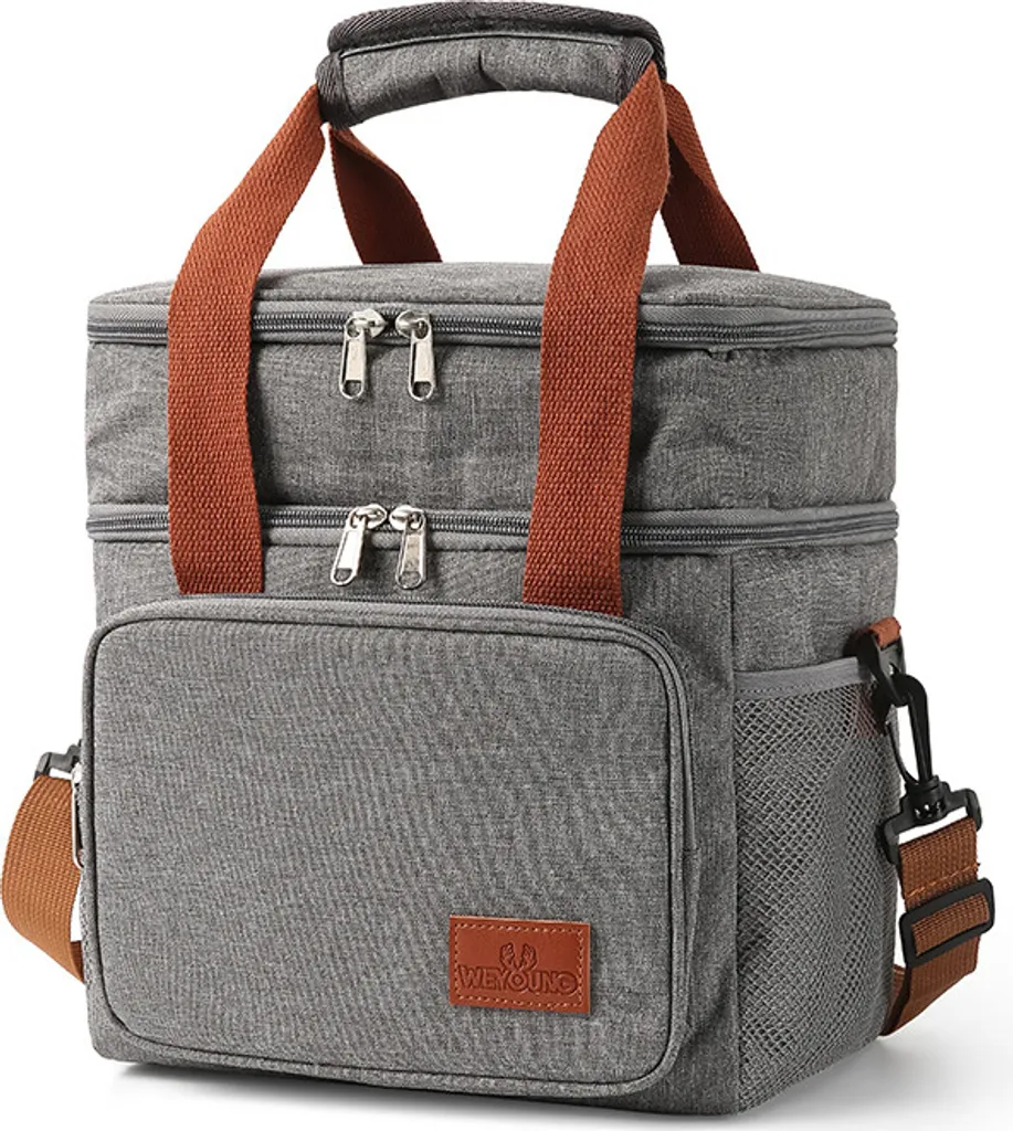 INF Borsa Frigo Isolata Grigio: Design Compatto per Pranzo e Lavoro