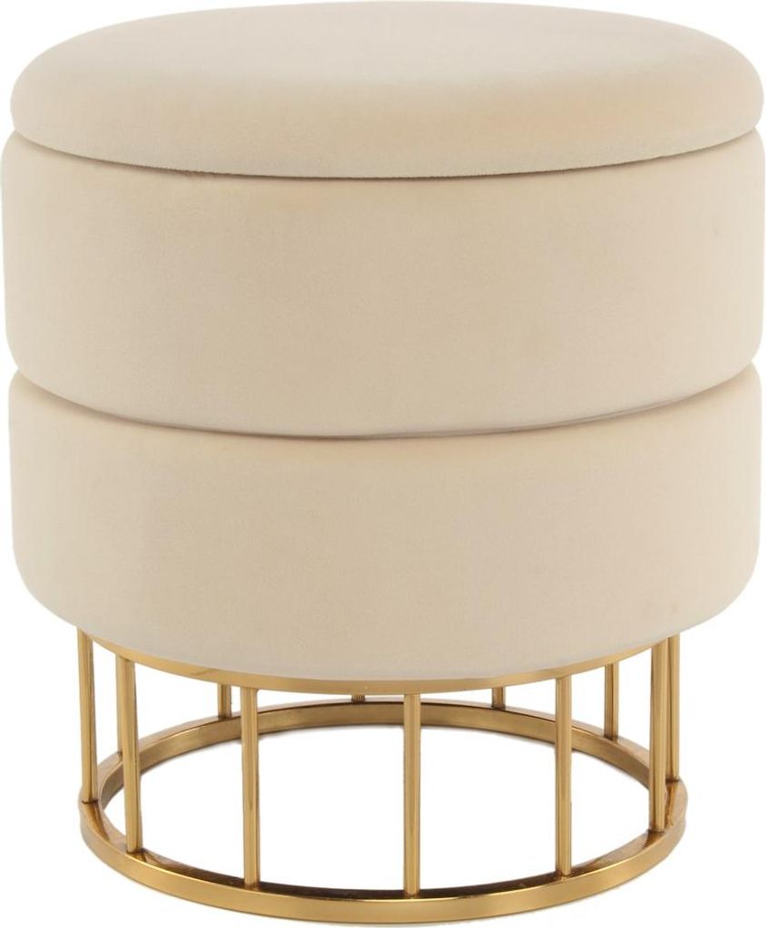 Hocker Zero 500 Elfenbein / Gold Produktbild 
