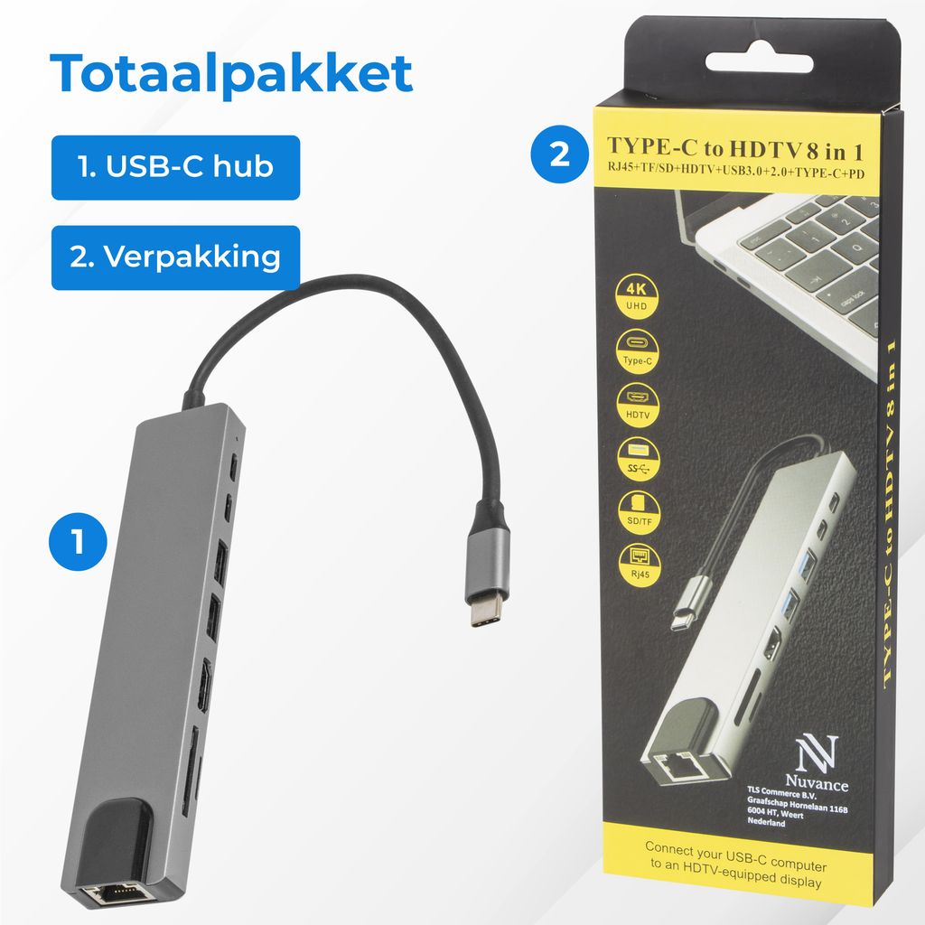 Nuvance USB C Hub 3.0 7 Anschlüsse Kaufland.de