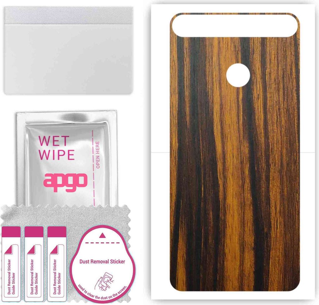 apgo Rückseite Schutzfolie, Skin, kompatibel mit Huawei nova, Hinten Displayschutzfolie aus Vinylfolie, kratzfest, einfache Montage - Tigerwood