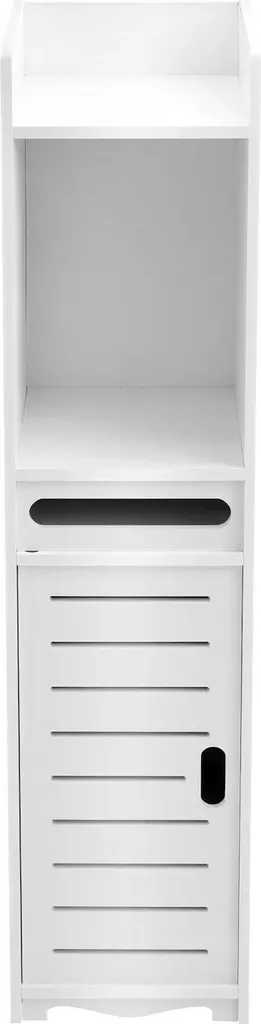 Petit meuble de salle de bain blanc sur pied style moderne en PVC 80cm