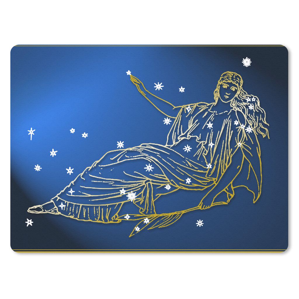 MuchoWow Mauspad Mousepad Sternbild - Jungfrau - Sterne 23x19 cm - Mousepads - Maus Mat - Pad - Mausunterlage - Schreibtischunterlage - Mauspad