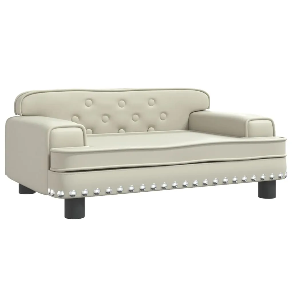 Divano per bambini Crema 70x45x30 cm Similcuoio