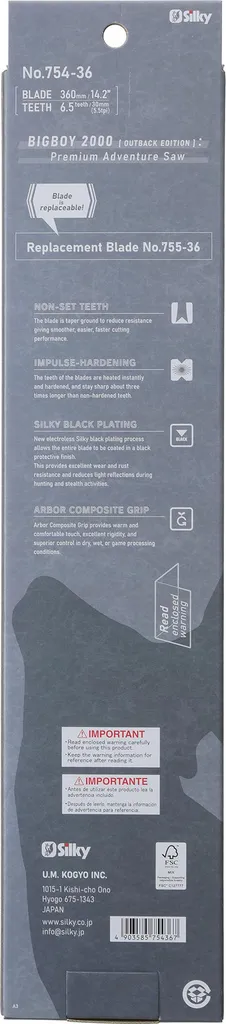 Scie Pliante Silky BigBoy 2000 Outback Coupe Rapide Bois 360 mm
