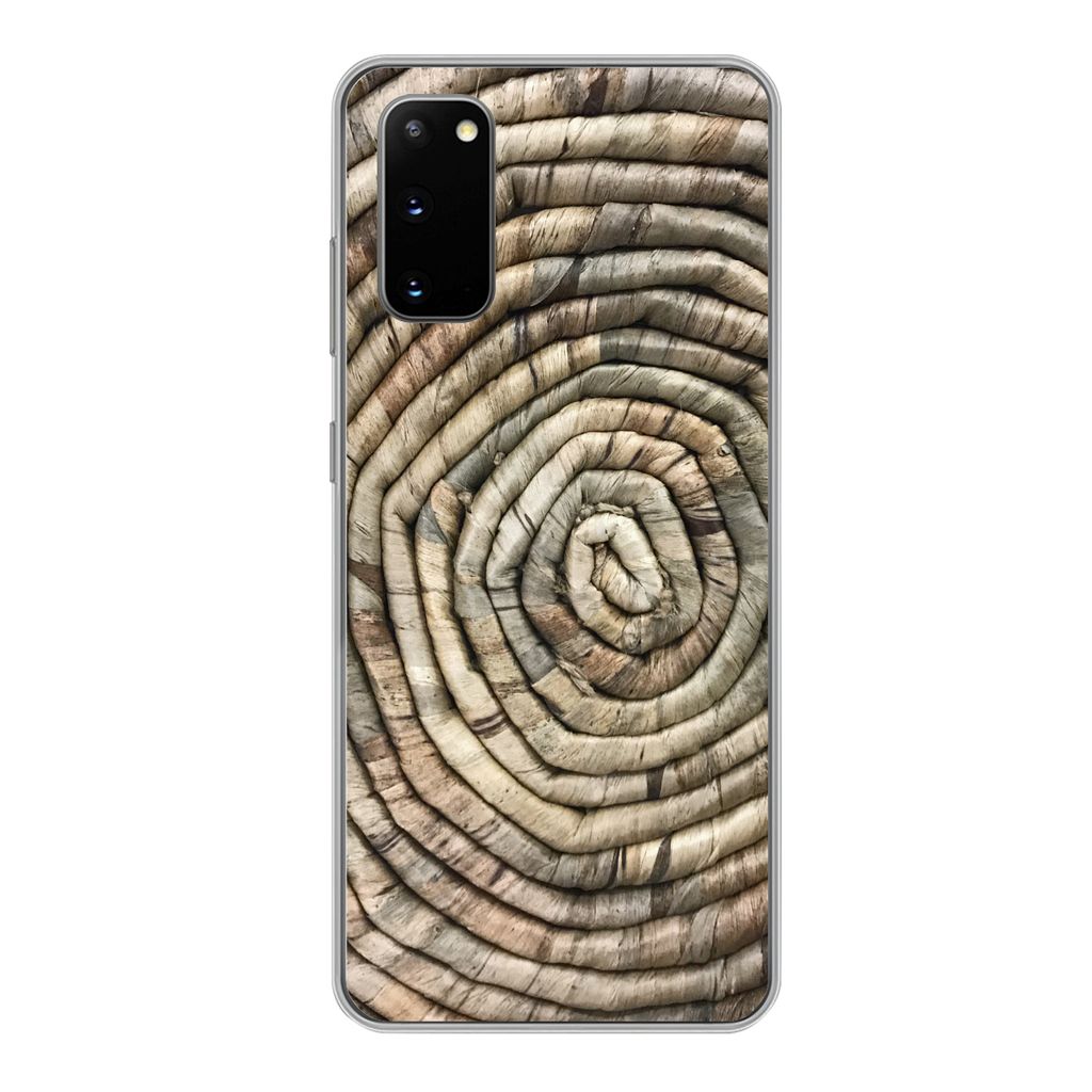 MuchoWow Handyhülle Schutzhülle Hülle für Samsung Galaxy S20 Kreis - Schilf - Korb Silikon Softcase Handy Hülle - Bild