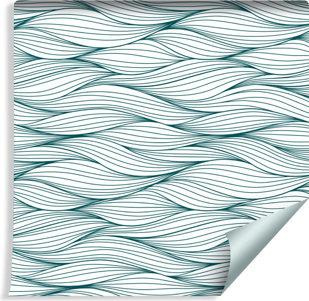 10m VLIES TAPETE Rolle Geometrie Motiv Wellen Linien Meer Retro Muster XXL