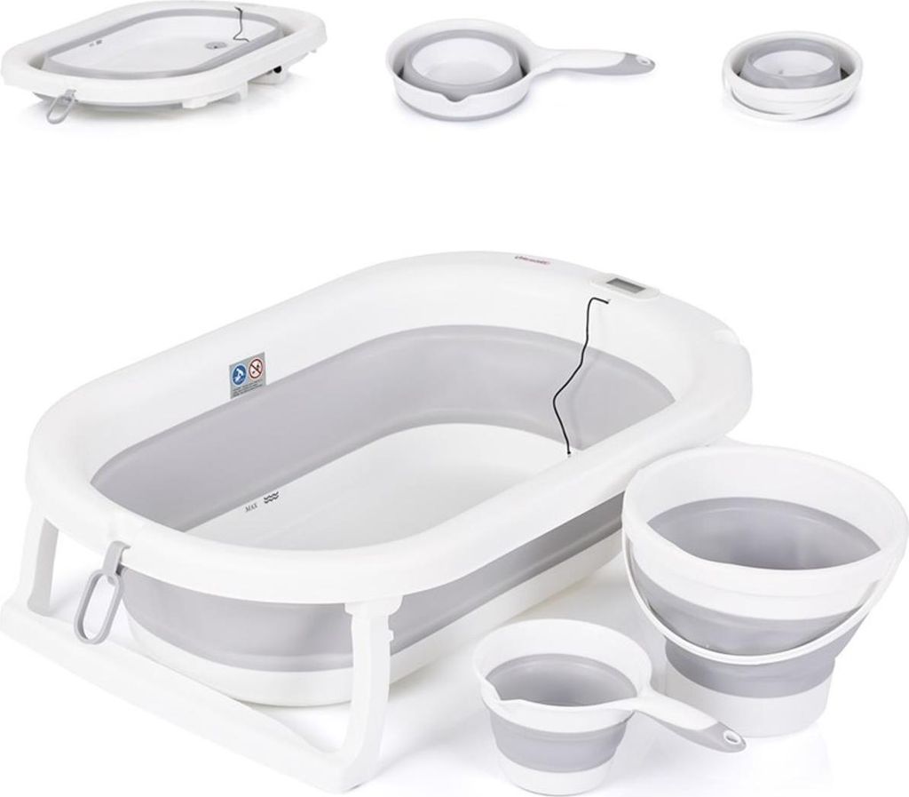 Chipolino Babybadewanne Spa faltbar, Eimer, Spülbecher, Produktbild 