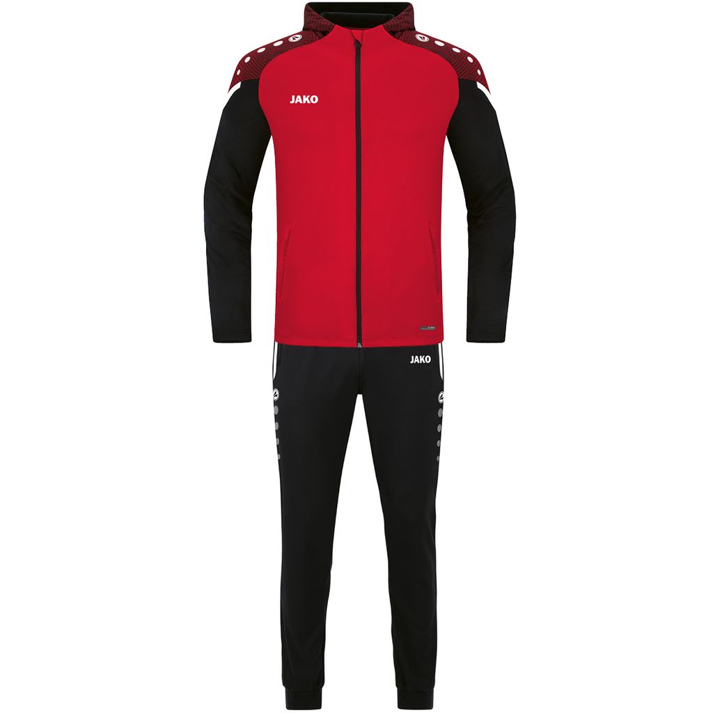 JAKO Unisex Präsentationsanzug Performance, Farbe:rot/schwarz, Größe:XL