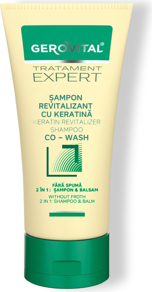 Gerovital Co-Wash Shampoo & Conditioner 2in1 mit Keratin – sanfte Pflege für coloriertes, geschmeidiges Haar, 150 ml