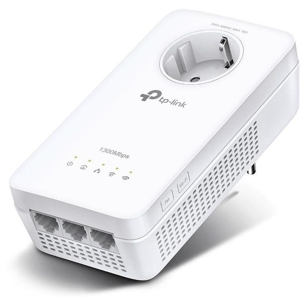 Powerline WLAN-Adapter AV1300 mit 3x LAN und Passthrough