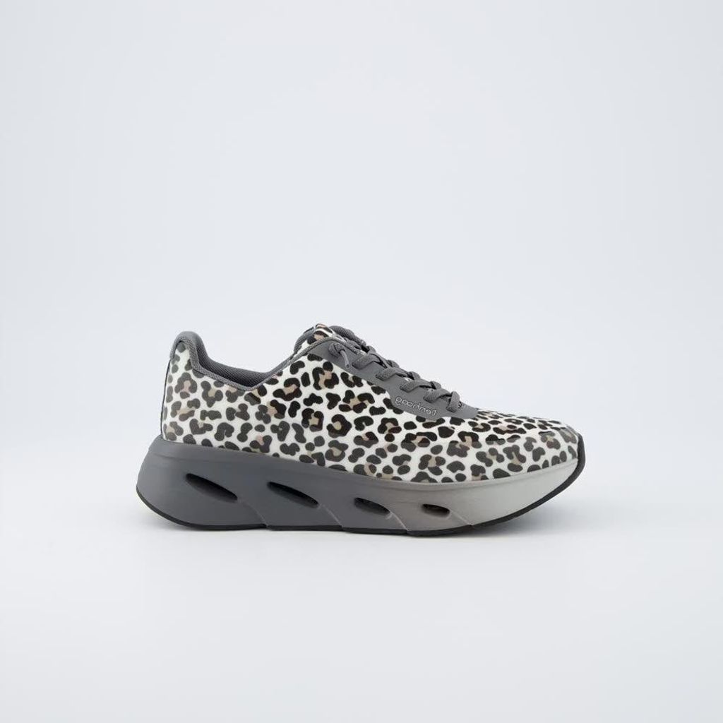 tenhaag (Paul Green) wavehaag Damen Sportschuhe Sneaker Low grau/leo-optik 43