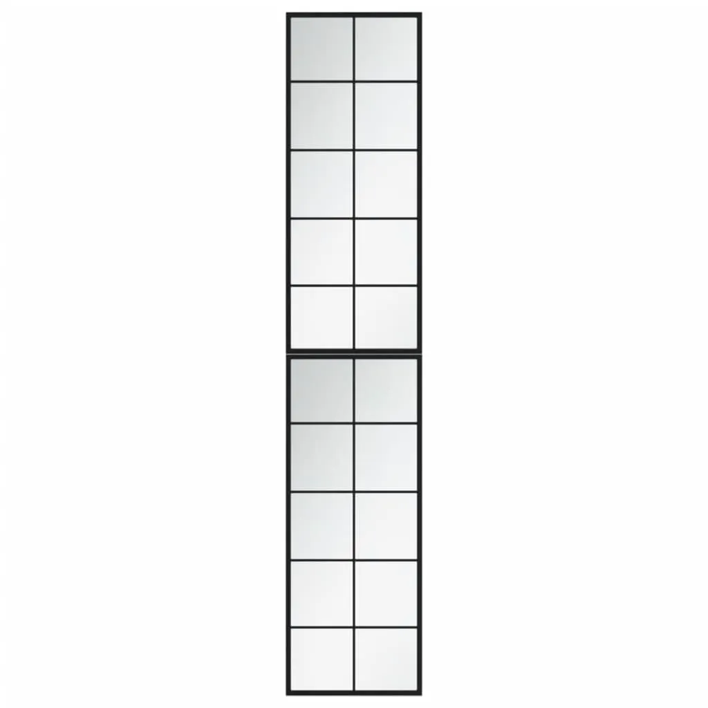 Specchio Metallo Nero 100x40 cm - Coppia Specchiere Parete Resistenti