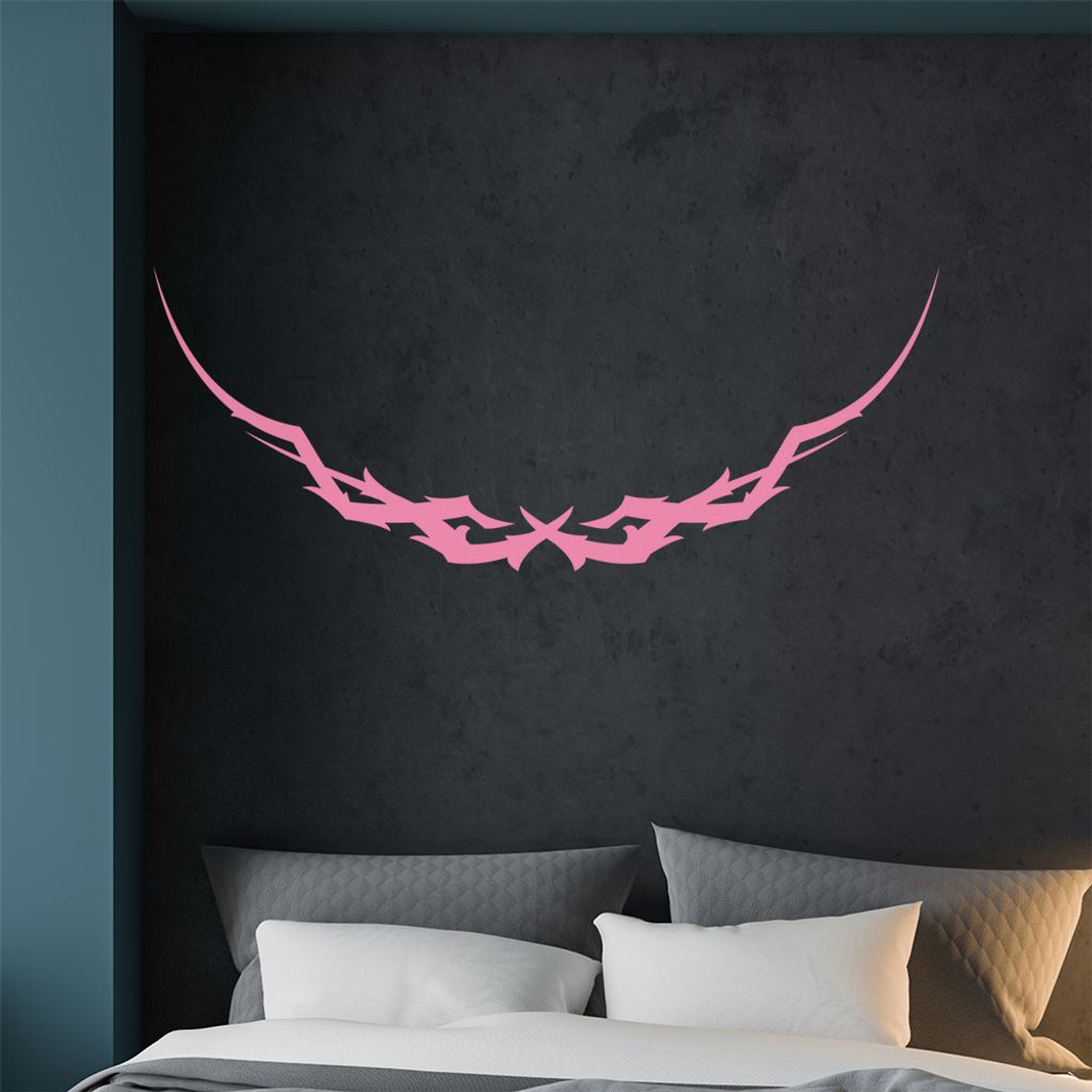 KIWISTAR Tribal geschwungen Wandtattoo in 6 Größen - Wandaufkleber Wall Sticker - Dekoration, Küche, Wohnzimmer, Schlafzimmer, Badezimmer