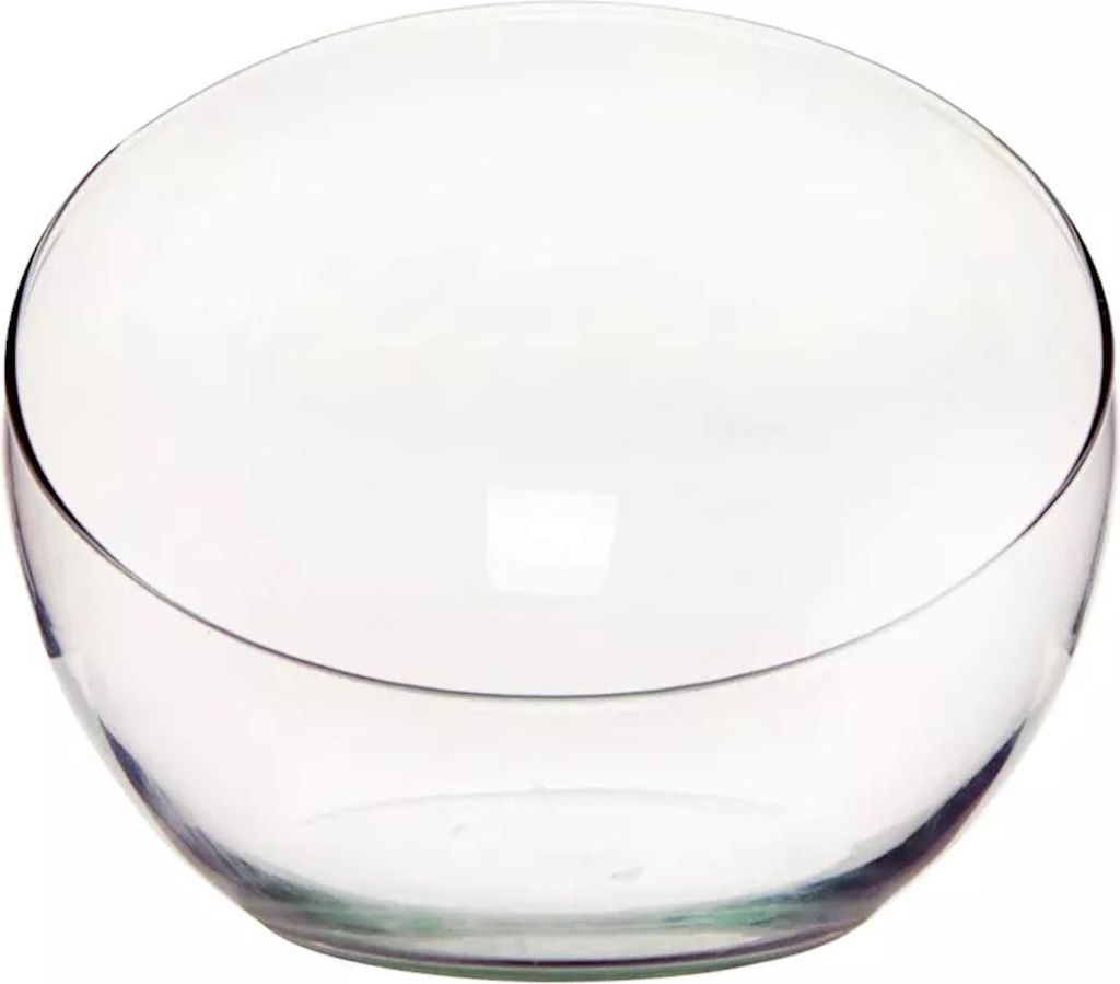 Glasschale, Dekoglas SPIDER schräger Rand D. 19cm D 23,5cm transparent Glas Duif