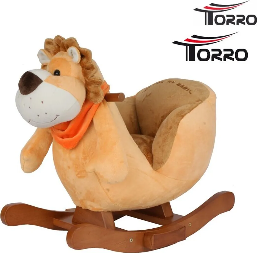 Cadeau éveil bébé : Cheval à bascule King Lion musical et sécurisé
