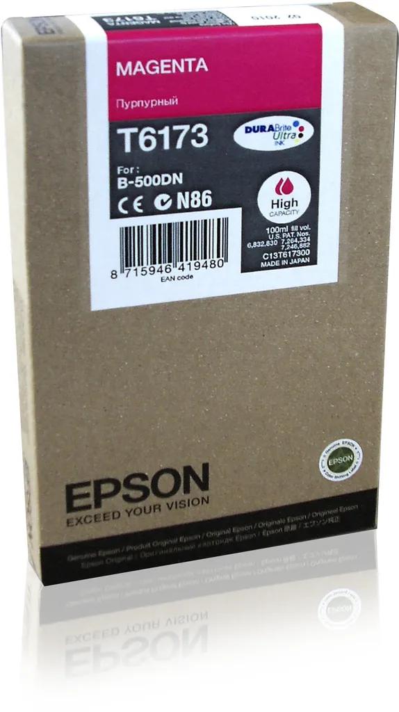Cartouche d'encre Magenta Epson T6173 de 100 ml pour Stylus Pro Série