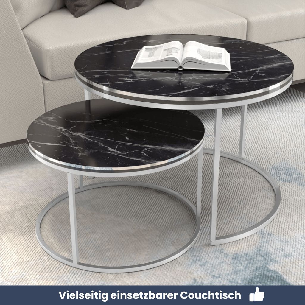 Couchtisch 2er Set Marmor