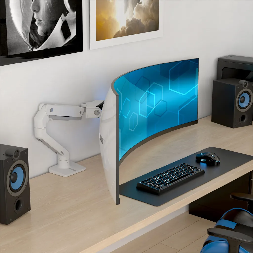 Support de Bureau pour Moniteur 57 Pouces : Libérez de l'Espace de Travail - 2