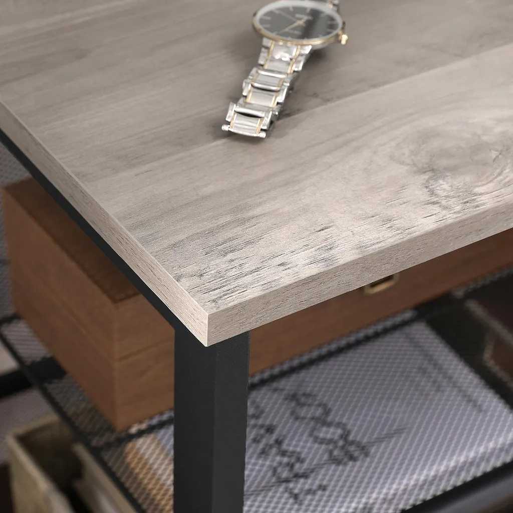 Table d'appoint gain de place grise et noire pour petits espaces