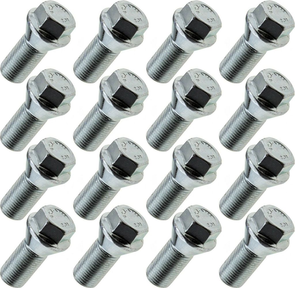 20x Radschraube M14x1.25, Gewindelänge: 24mm, Kegelbund, Kurzkopf, SW17