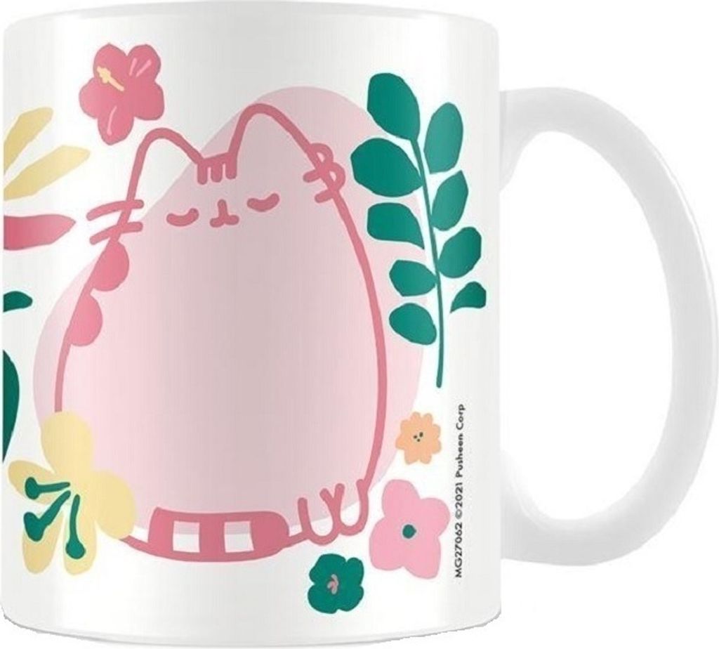 Pusheen - Kaffeebecher, Tropisch PM3530 (Einheitsgröße) (Pink/Grün/Weiß)