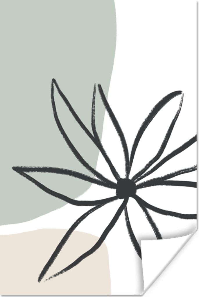 MuchoWow Poster Blume - Pastell - Minimalismus 80x120 cm - Papierdruck
