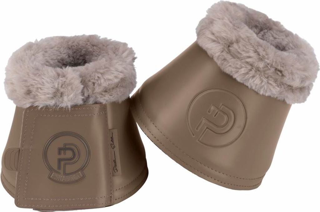 Eskadron Platinum Hufglocken, Sprungglocken " SOFTSLATE FAUX FUR " 1 Paar Größe - L Farbe - smoky taupe