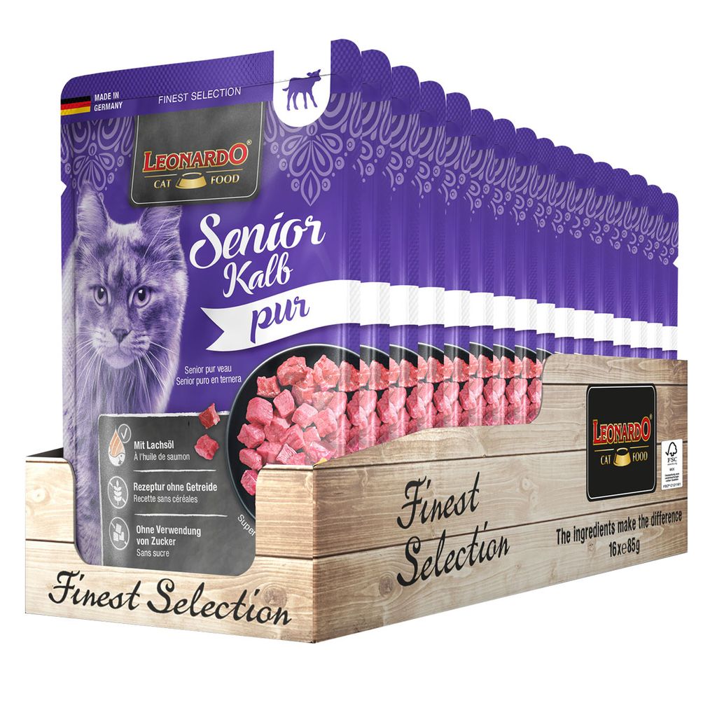 LEONARDO Senior Huhn pur 16x 85g