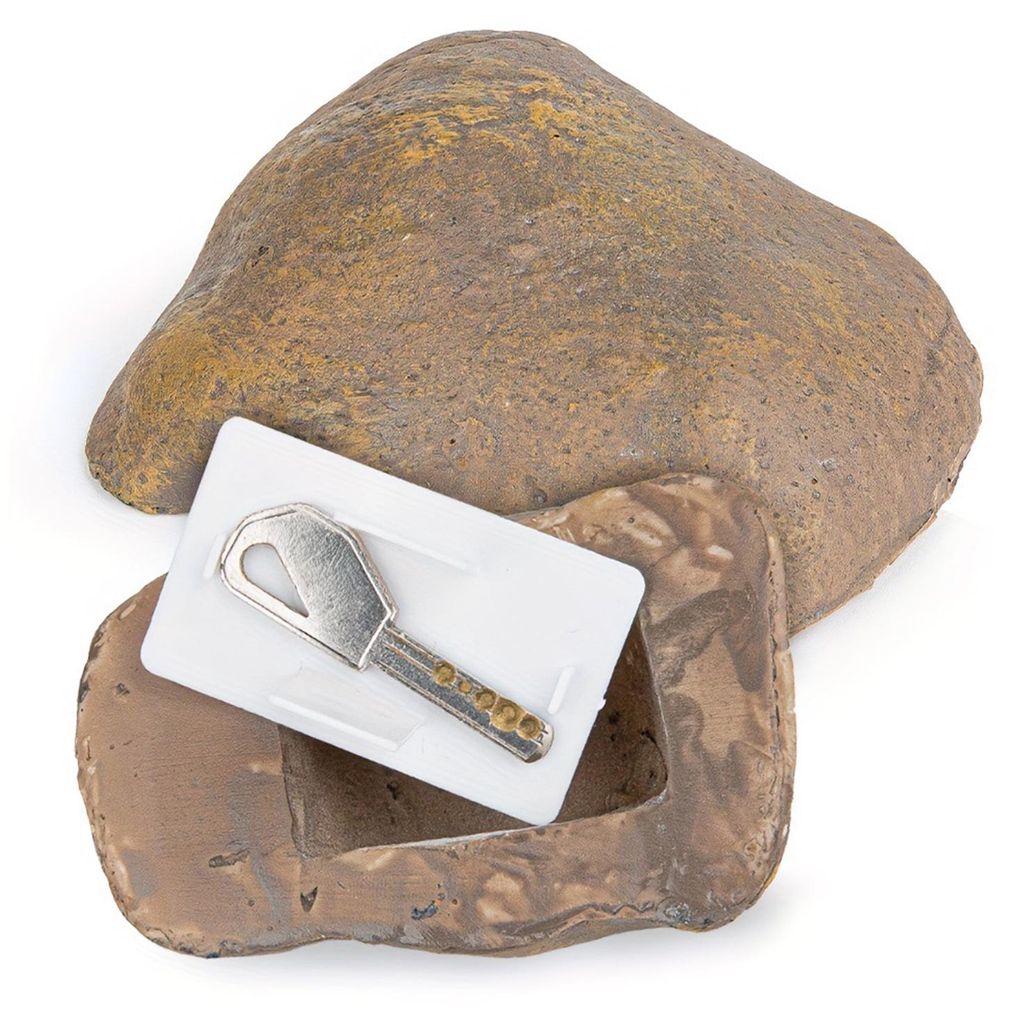 Schlüsselbox aus Kunststein für Garten, Hof und Rasen – Dekoratives Accessoire aus Kunstharz, ideal als Ersatzschlüsselhalter.