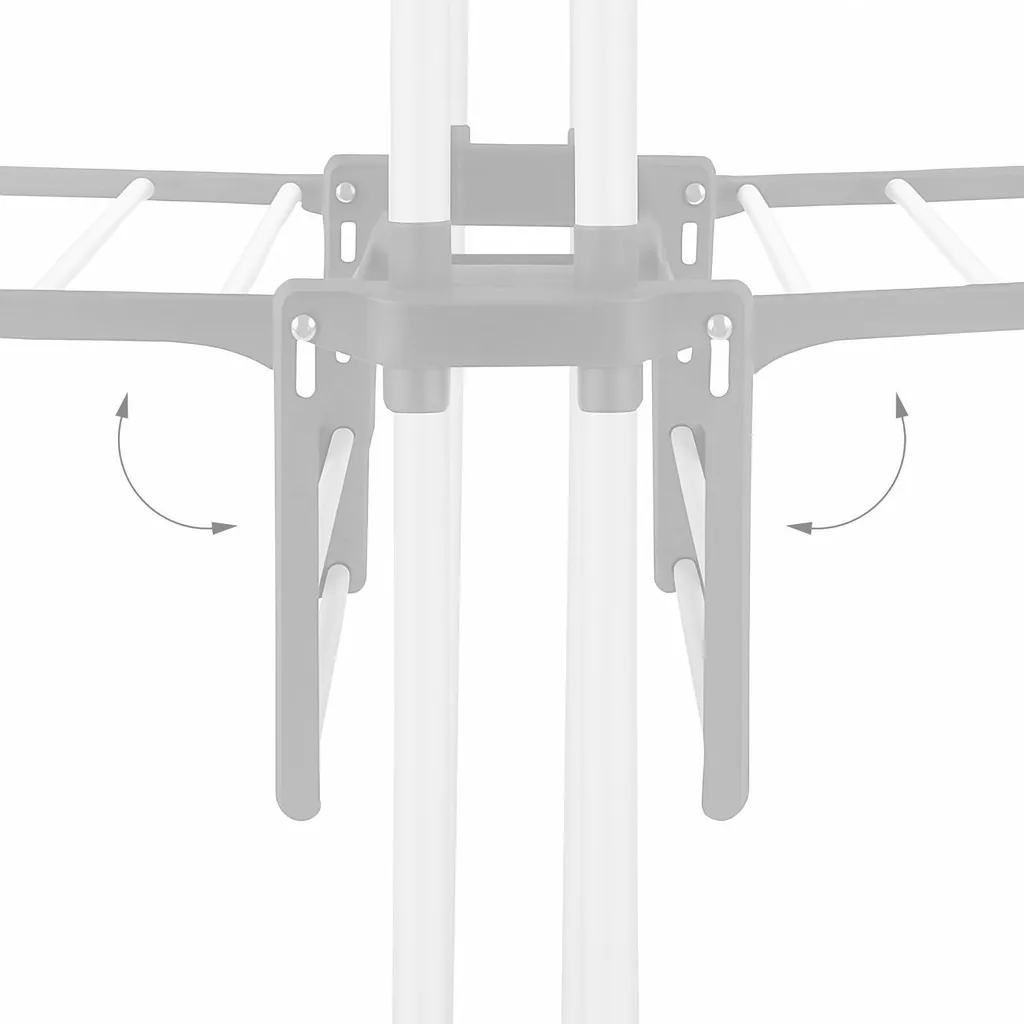 Séchoir à linge grande capacité avec ailes pliables et roues intégrées - 8