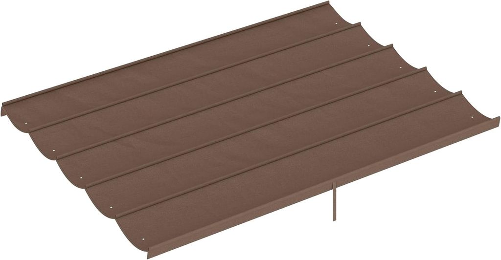 Ersatzdach Pergola 4x3 m wasserdicht einziehbar 350x260 cm Kaffee