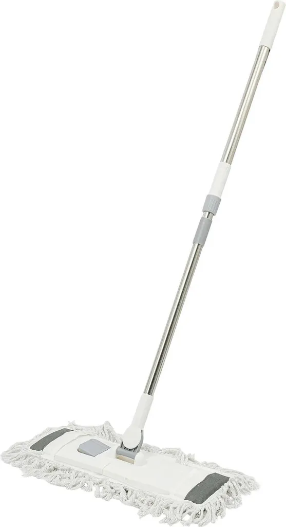 Balai de nettoyage pour poussière et poils avec tampon coton 55x25 cm